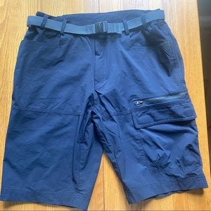 Boys XL Outdoor Sport Moisture-wicking Shorts with Belt and elastic waist.